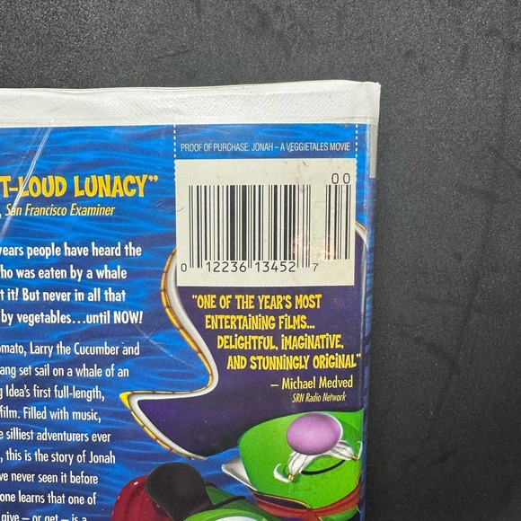 Jonah A Veggie Tales Movie VHS Tape 2002 Family Animated Childrens Kids Used - Picture 6 of 9